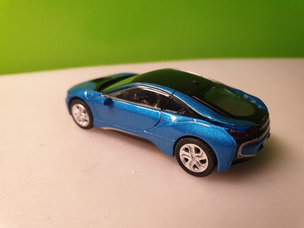 Onbekend - BMW i8 [blauw] 1/64, Ophalen of Verzenden, Gebruikt, Auto
