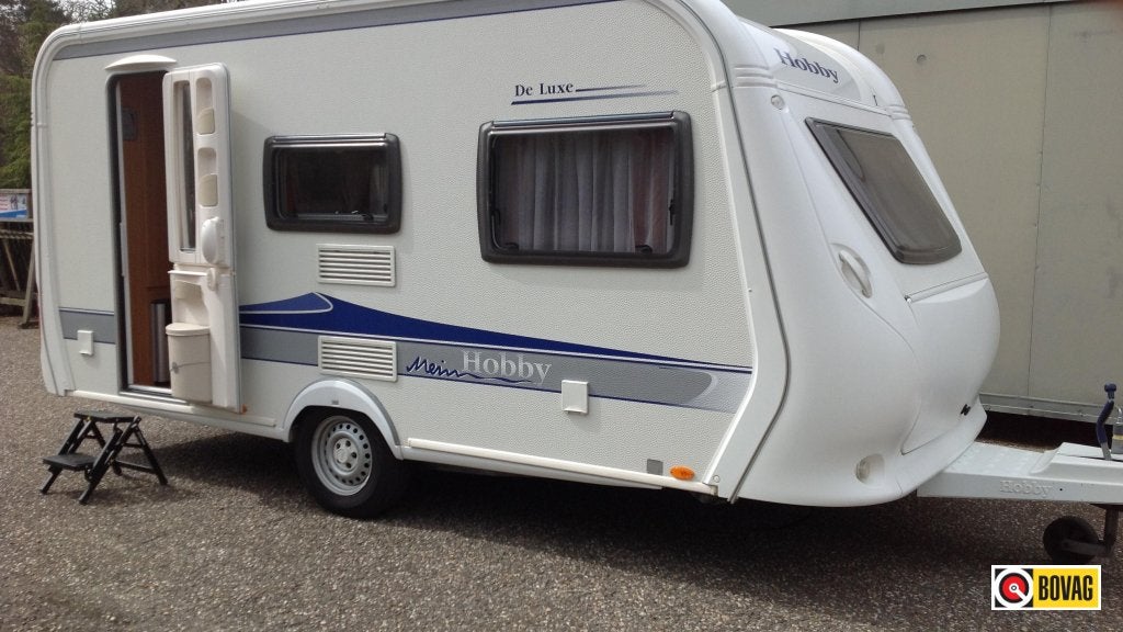 Hobby De Luxe 440 SF, Caravans en Kamperen, Caravans, Hobby, Treinzit, Schokbreker, 4 tot 5 meter