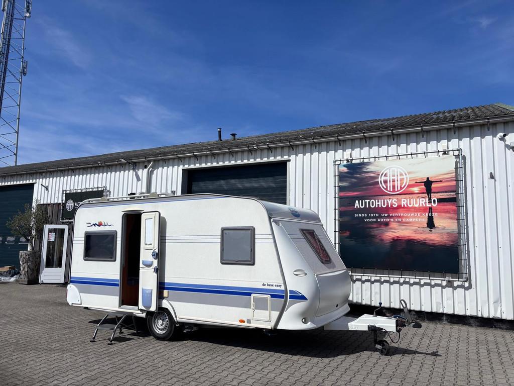 Hobby De LUX E EASY 460UFE MOVER VOORTENT NIEUWSTAAT 4 perso, Caravans en Kamperen, Caravans, Rondzit, Bedrijf, AutoHuys Ruurlo
