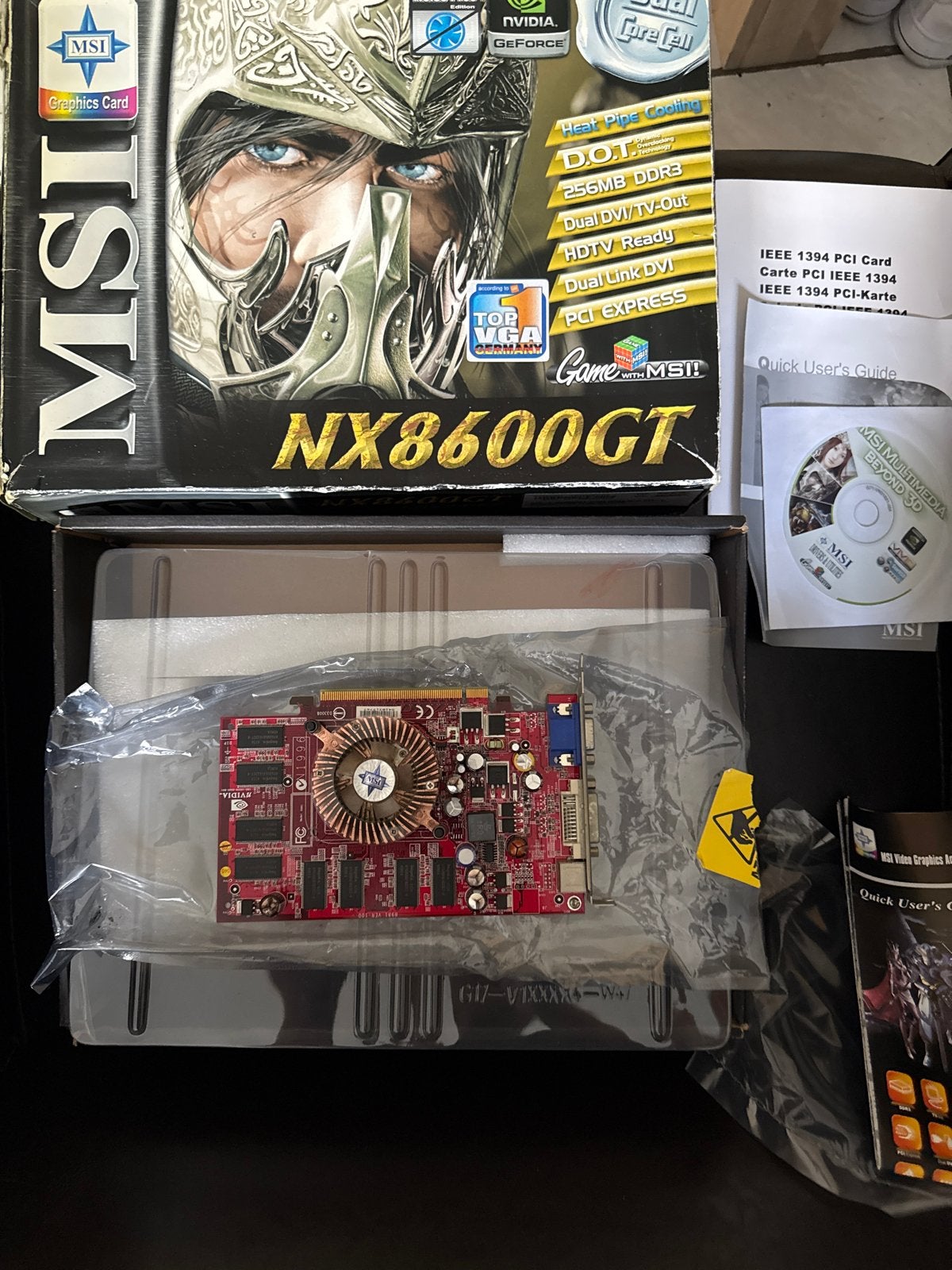 MSI NX8600GT Grafische Kaart - NVIDIA GeForce 256MB DDR3, Ophalen of Verzenden, Zo goed als nieuw