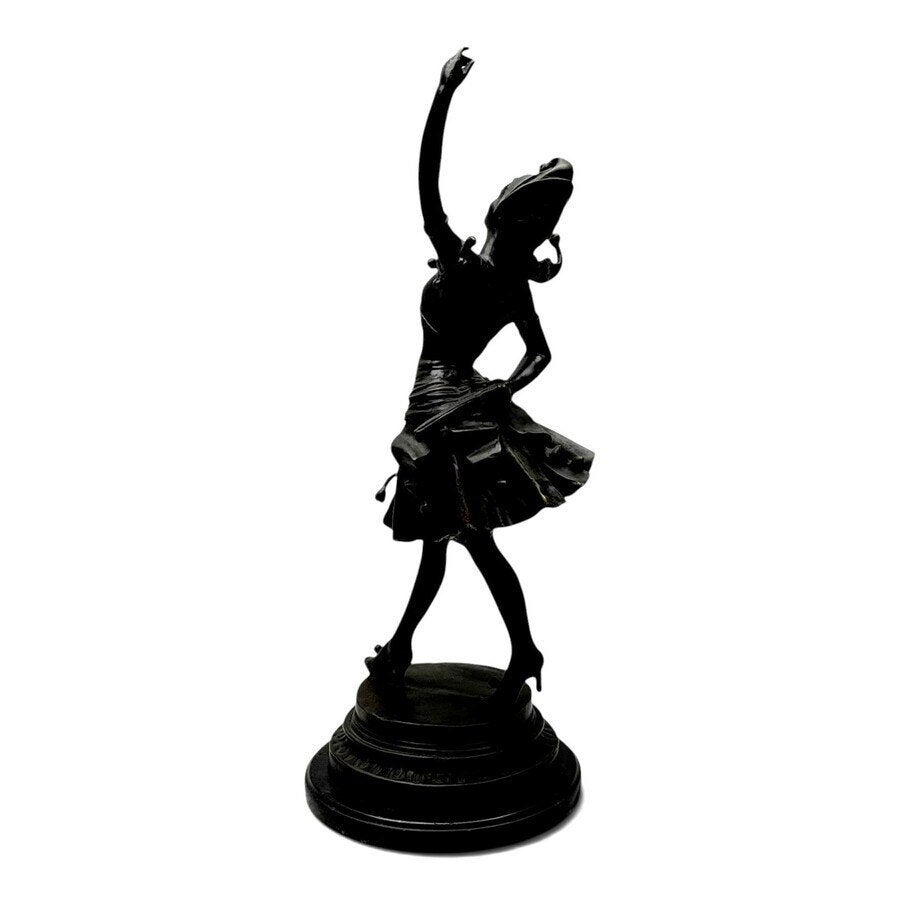 Bronzen beeld dansende harlekijn, Ophalen of Verzenden