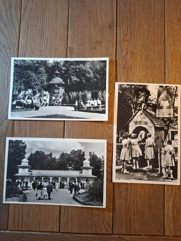 3 Vintage Ansichtkaarten Natuurpark De Efteling 1951-1953, Verzenden, Gebruikt, Overige typen