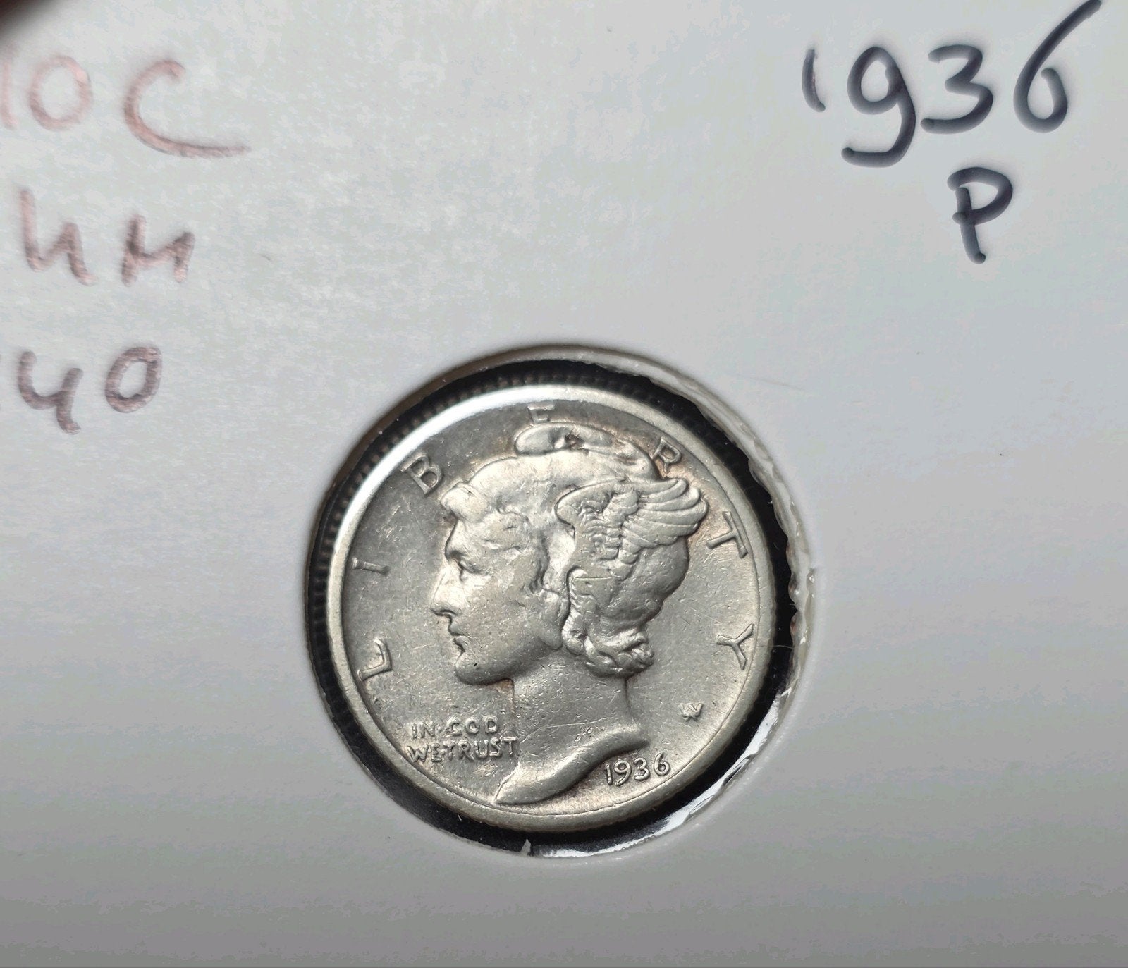 10 cent 1936 Usa, Verzenden, Noord-Amerika, Losse munt, Zilver