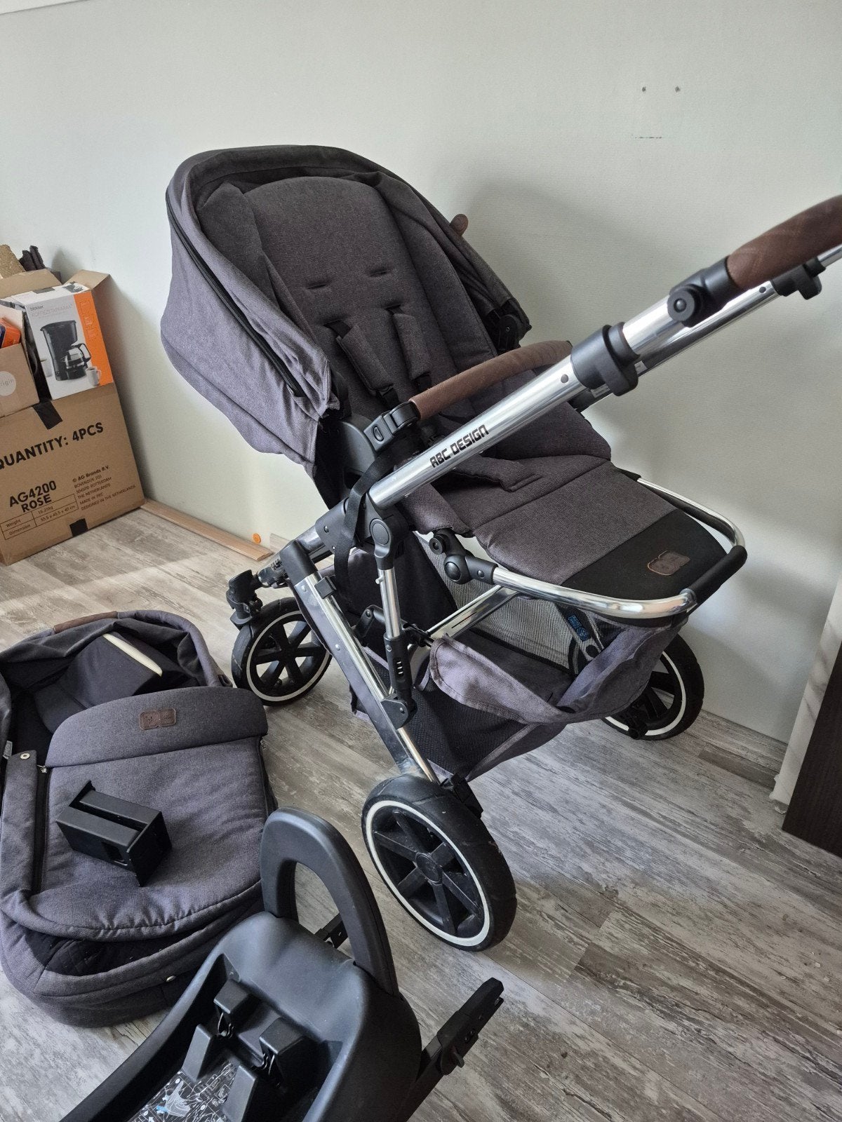 ABC design Salsa 4-air kinderwagen, Verstelbare duwstang, Zo goed als nieuw, Combiwagen, Ophalen