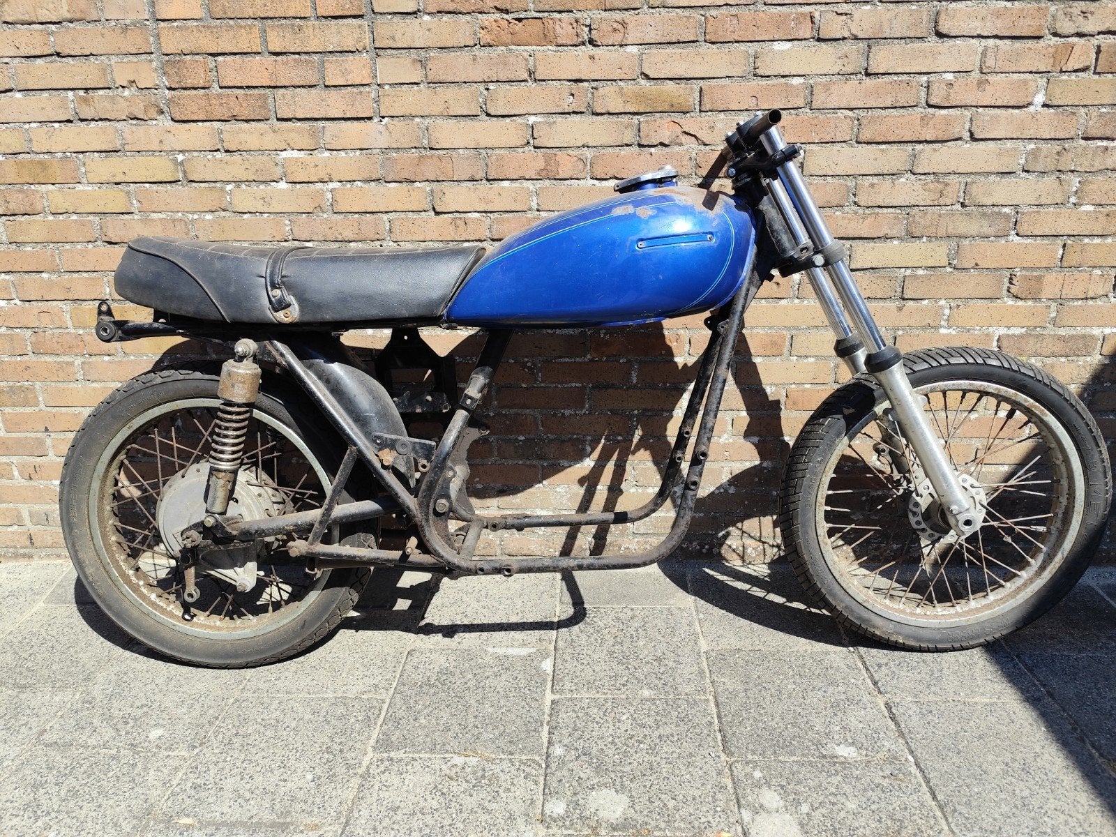 Kawasaki Z400 1977 zonder blok, met slapend kenteken, Motoren, Onderdelen | Oldtimers, Ophalen, Gebruikt