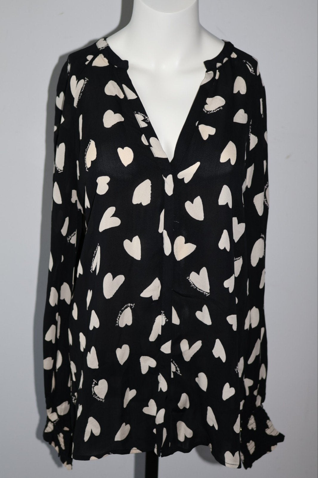 Fabienne Chapot blouse met hartjesprint - Maat 38 M, Maat 38/40 (M), Fabienne Chapot, Ophalen of Verzenden, Zo goed als nieuw