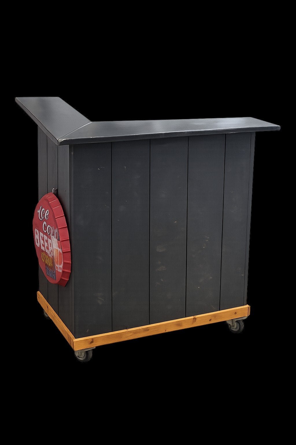 stoere buitenbar op wielen, Ophalen, Campingstoel