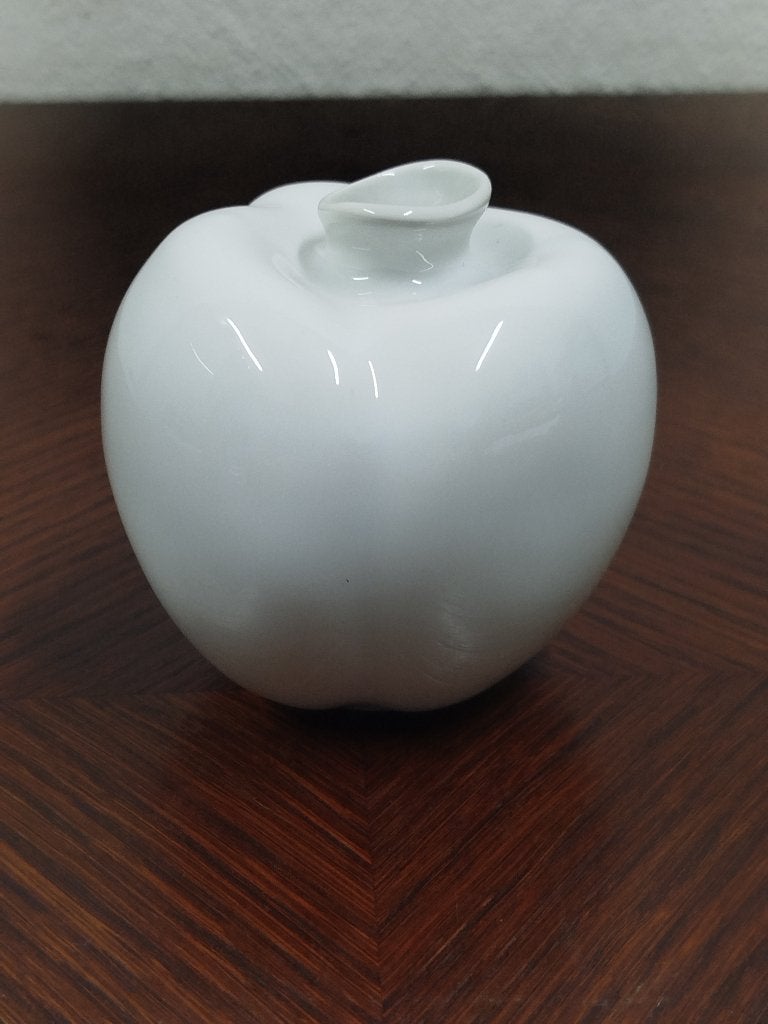 Vintage Arzberg design vaasje, Appel, Werner Bünck, Huis en Inrichting, Overige materialen, Wit, Ophalen of Verzenden, Zo goed als nieuw