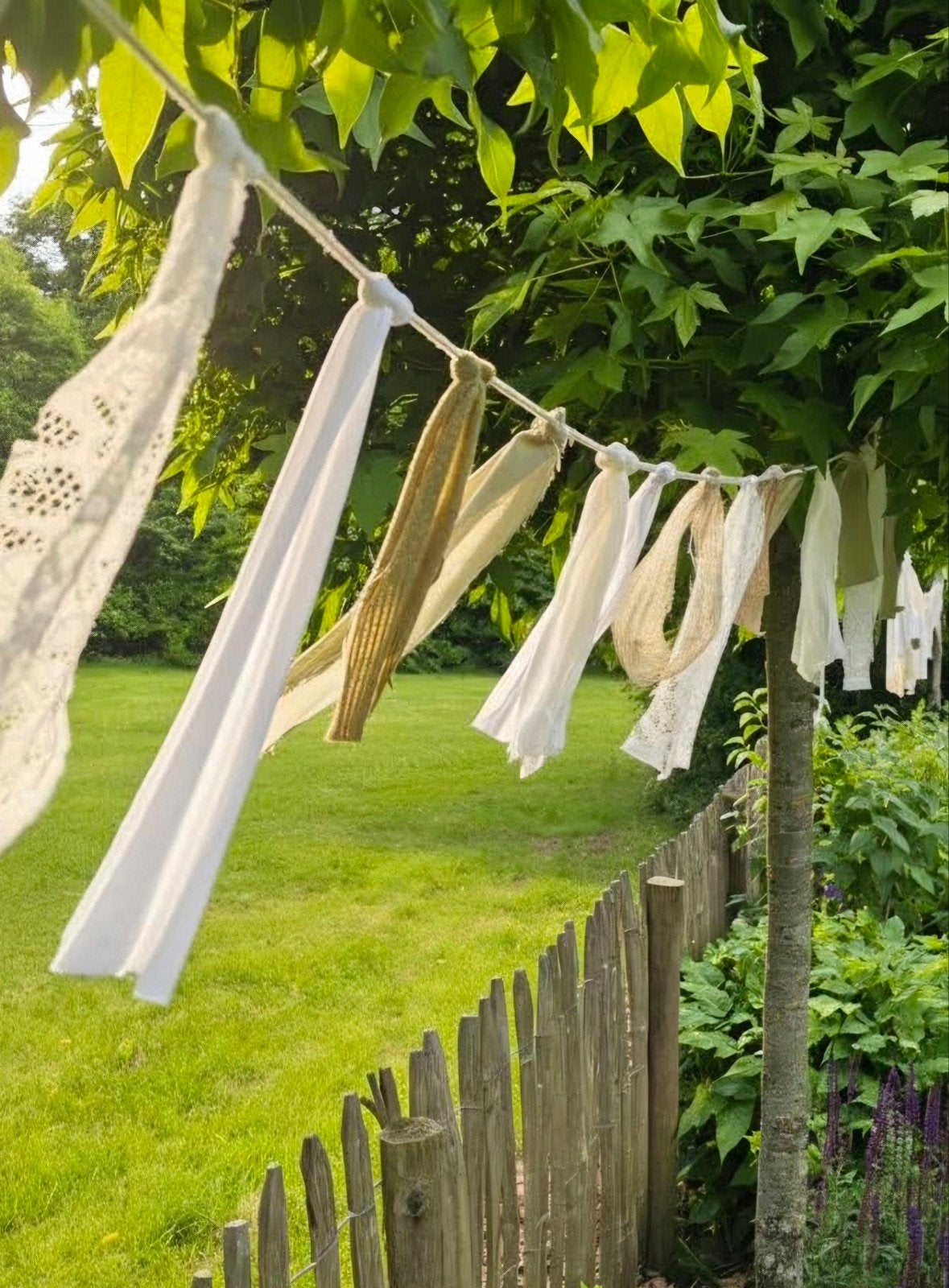 Handgemaakte stoffen slingers (lintjes, festivalslinger), Ophalen of Verzenden, Nieuw, Versiering, Verjaardag