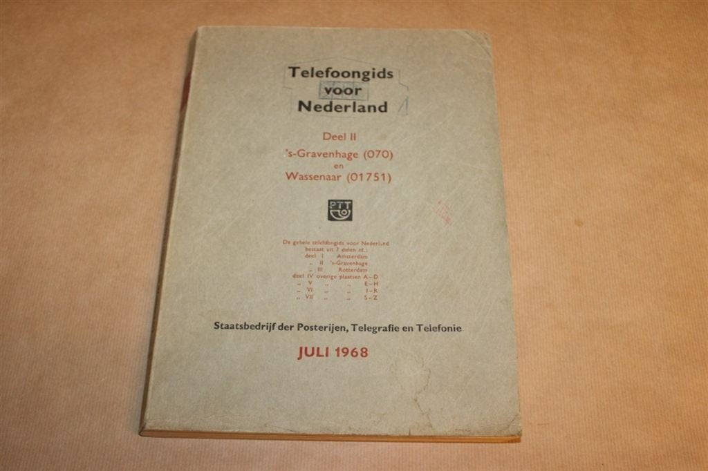 Telefoongids voor Nederland Deel II - 1968, Ophalen of Verzenden, Gelezen