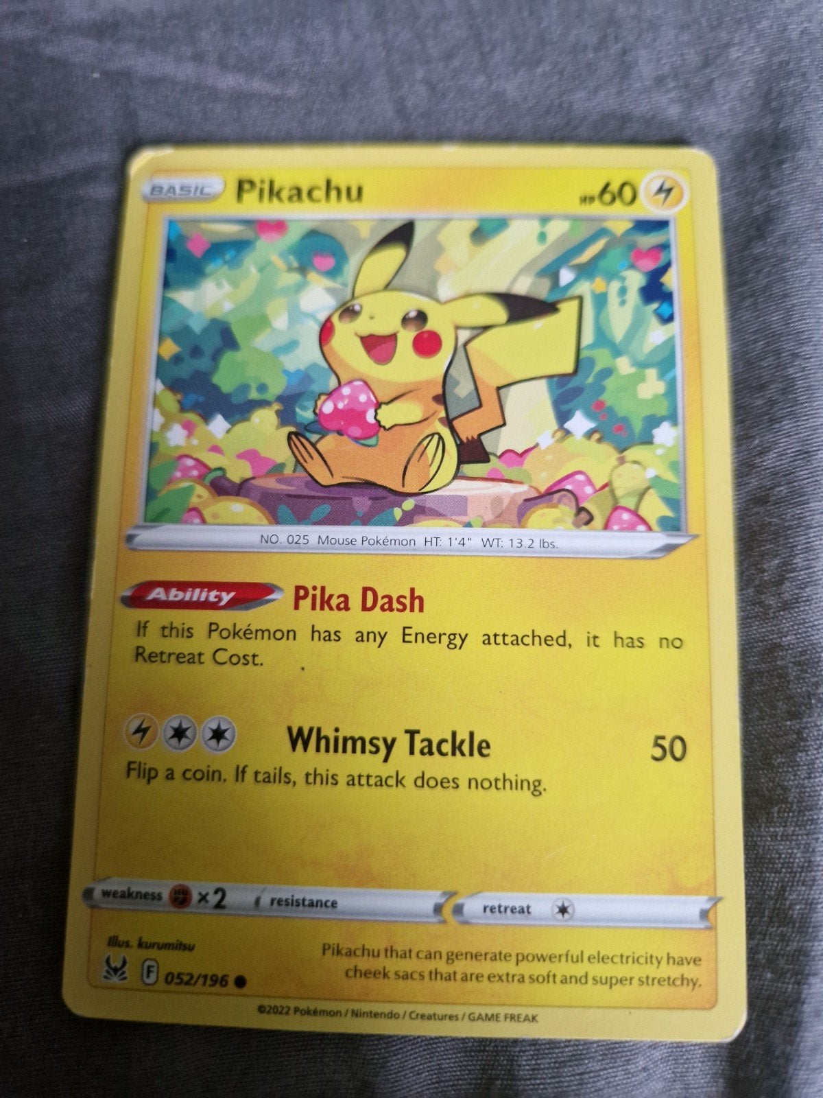 Pokémon pikachu, Ophalen of Verzenden, Zo goed als nieuw, Losse kaart