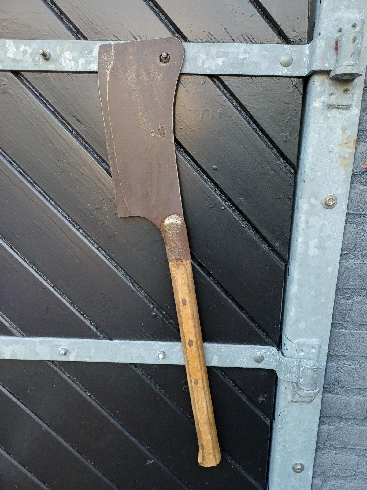 Antiek slagersmes / hakmes - Ochsenkopf 27, Antiek en Kunst, Ophalen of Verzenden