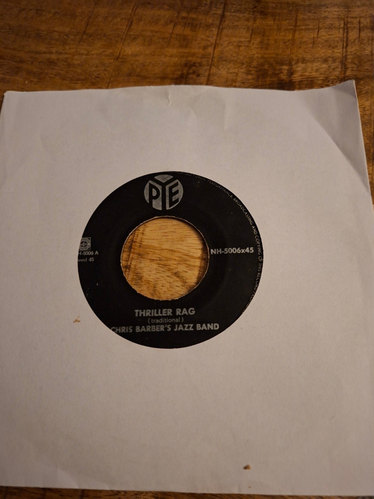 Chris barber's jazz band  / thriller rag, Ophalen of Verzenden, Zo goed als nieuw, Pop