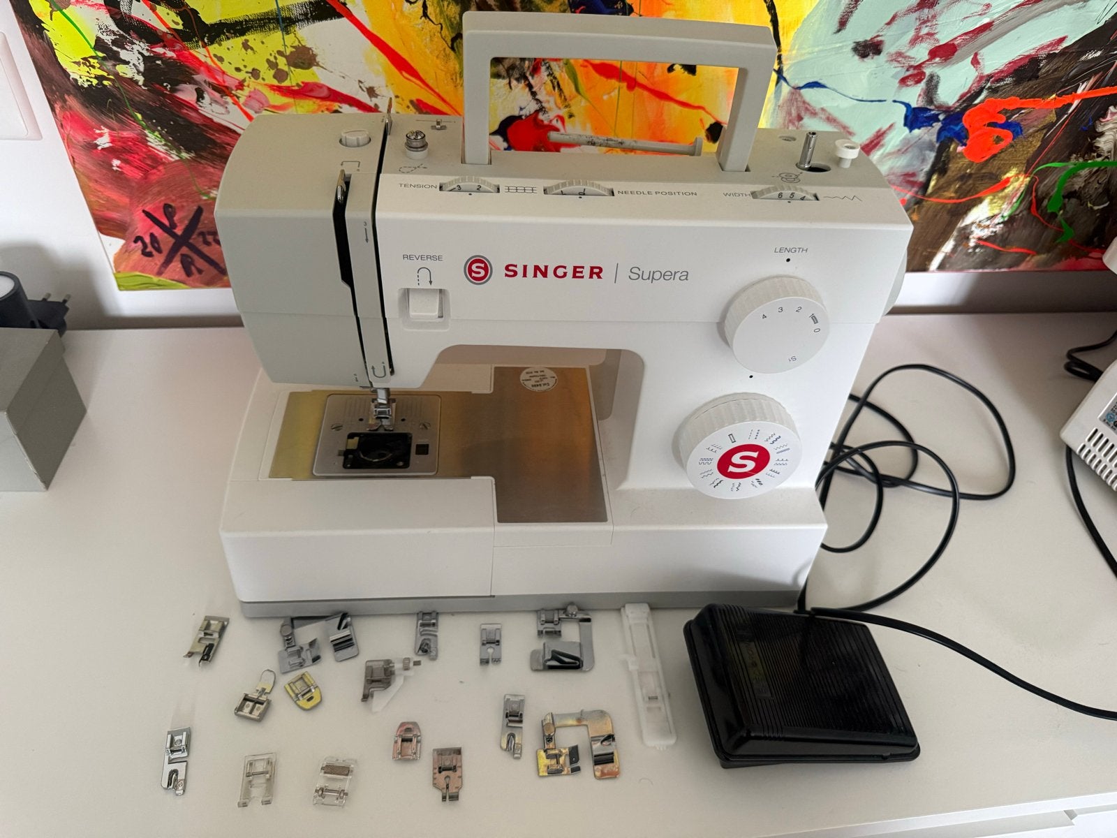 Singer Supera 5523 Naaimachine met acc met garantie, Ophalen of Verzenden, Gebruikt, Naaimachine, Singer