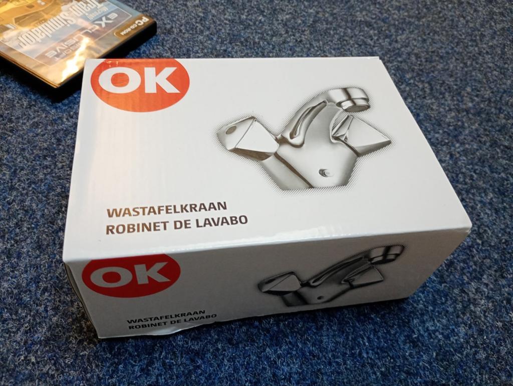 Nieuwe OK Wastafelkraan - Chroom, Ophalen of Verzenden, Nieuw, Chroom, Kraan