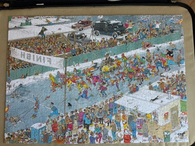 Jan van Haasteren 1000 / Elfstedentocht, Ophalen of Verzenden, 500 t/m 1500 stukjes, Zo goed als nieuw, Legpuzzel