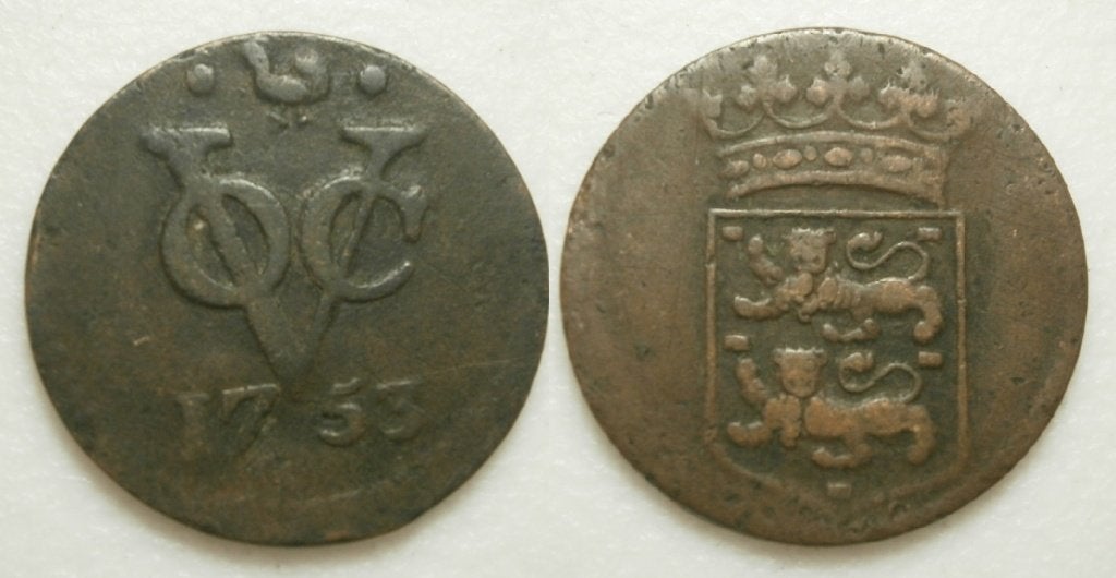 PD11356 West Friesland VOC Duit 1753, Ophalen of Verzenden, Vóór koninkrijk, 1 cent, Losse munt