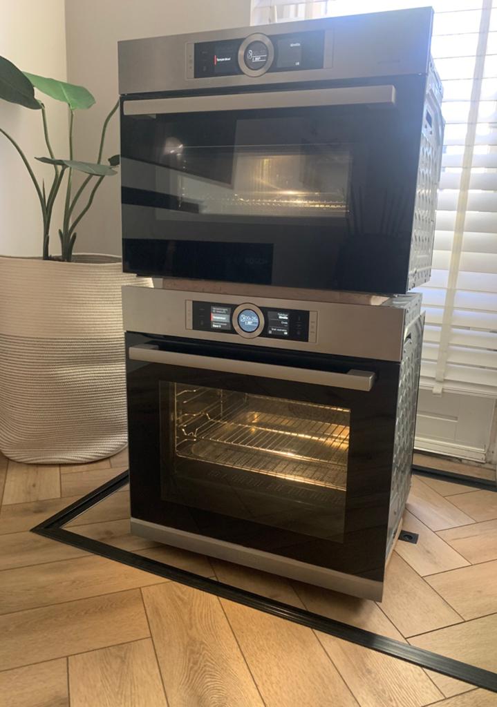 Prachtige luxe set Bosch combi oven magnet + combi stoomoven, Witgoed en Apparatuur, Magnetrons, Ophalen, Zo goed als nieuw, Oven