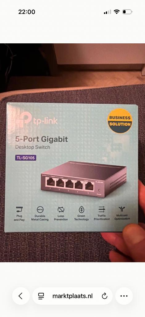 5 port gigabit desktop switch TLSH-105, Ophalen of Verzenden, Nieuw