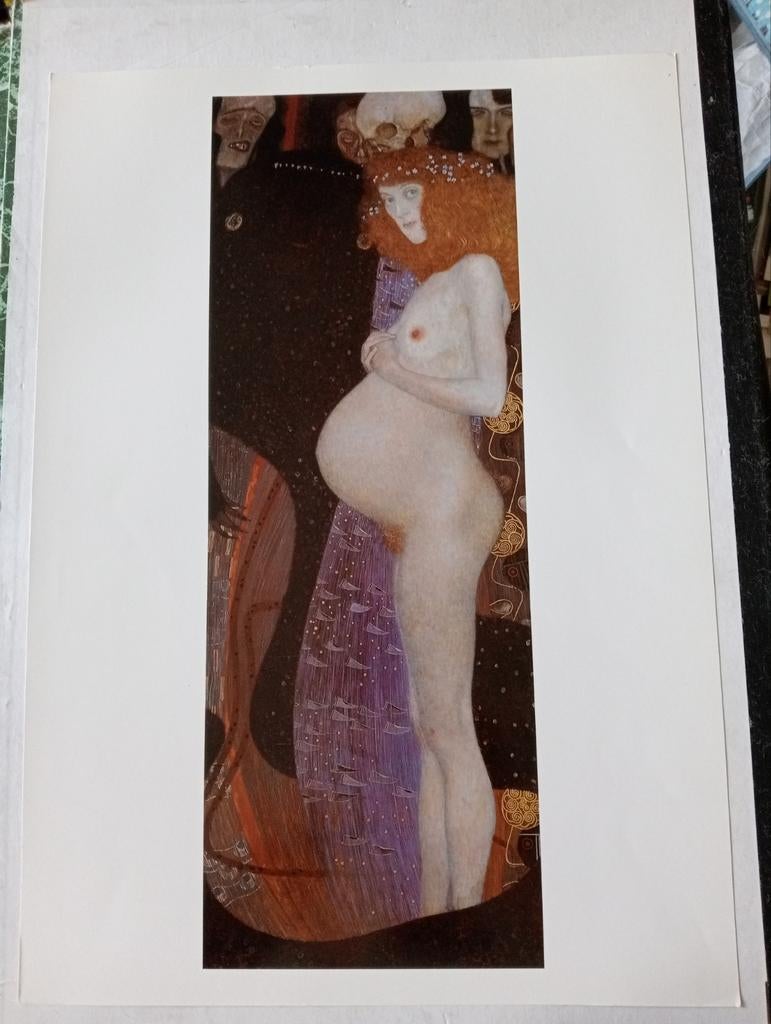 Gustav Klimt print naakt erotiek, Ophalen of Verzenden