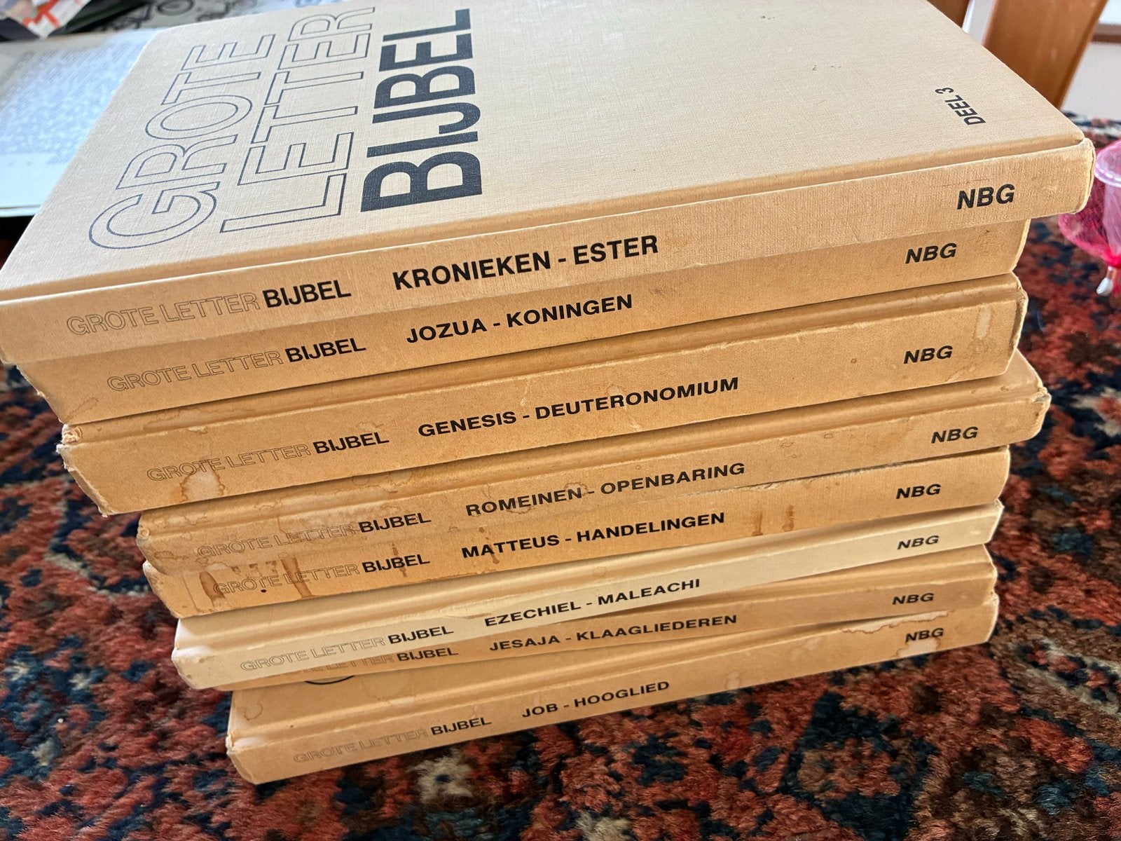 Grote Letter Bijbel NBG-vertaling 1951 - Complete Set, Ophalen of Verzenden, Gelezen, Christendom | Protestants