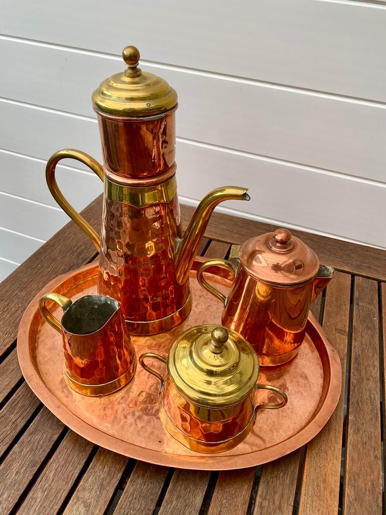 Prachtig vintage koffie- en theeservies suiker en melkkan, Antiek en Kunst, Antiek | Servies compleet, Ophalen of Verzenden