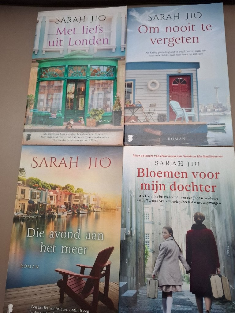 4x Sarah Jio oa:Liefs uit Londen & Bloemen voor mijn dochter, Ophalen of Verzenden, Gelezen, Sarah Jio, Amerika