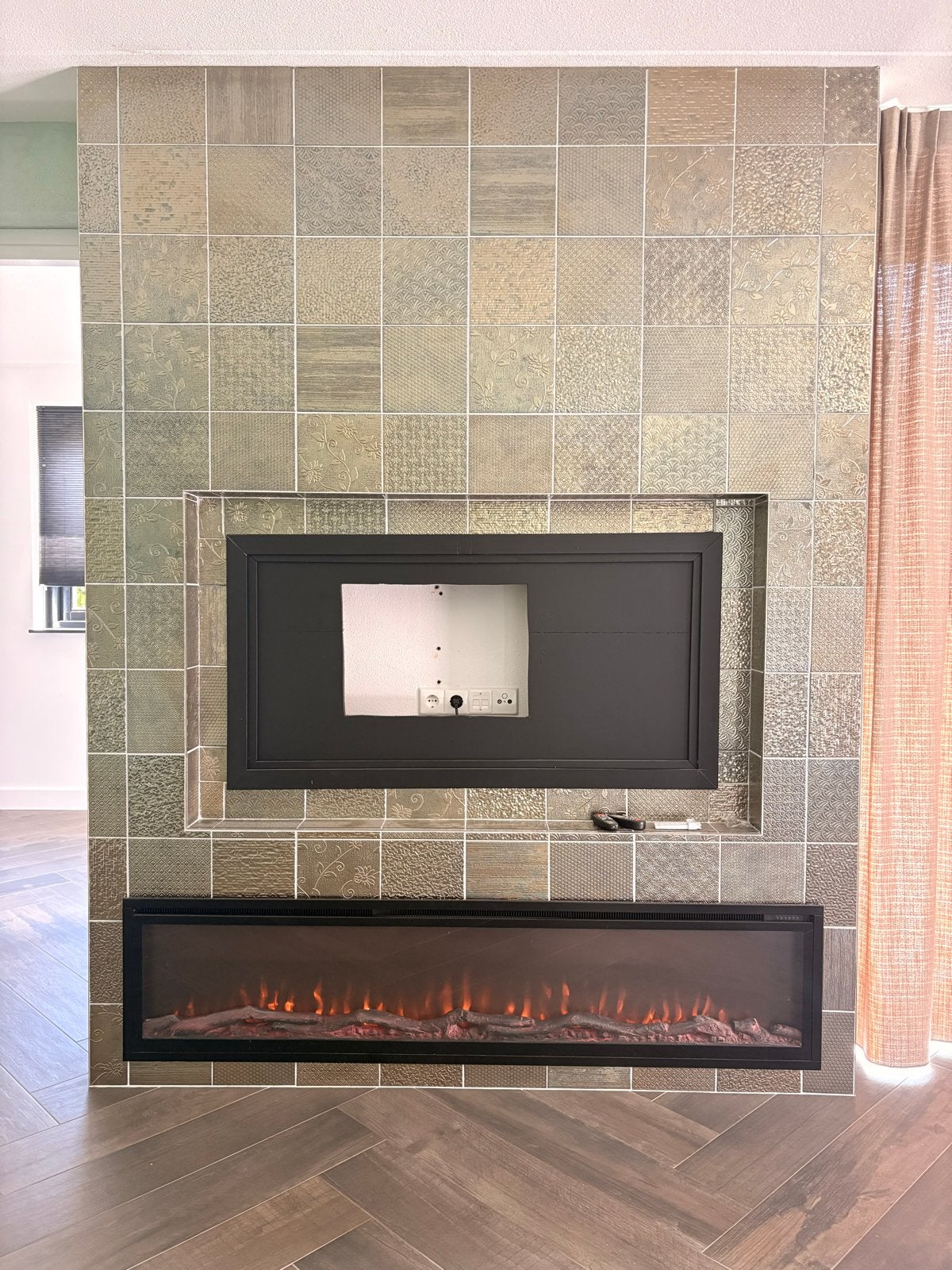 Elektrische sfeerhaard 183x43cm - Zo goed als nieuw, Huis en Inrichting, Ophalen, Zo goed als nieuw, Vrijstaande haard, Elektrische haard