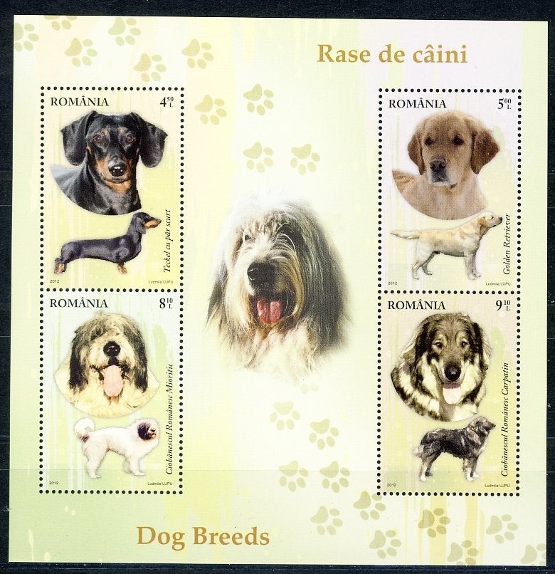 Roemenië Blok 536 Honden 2012 postfris, Ophalen of Verzenden, Overige landen, Postfris