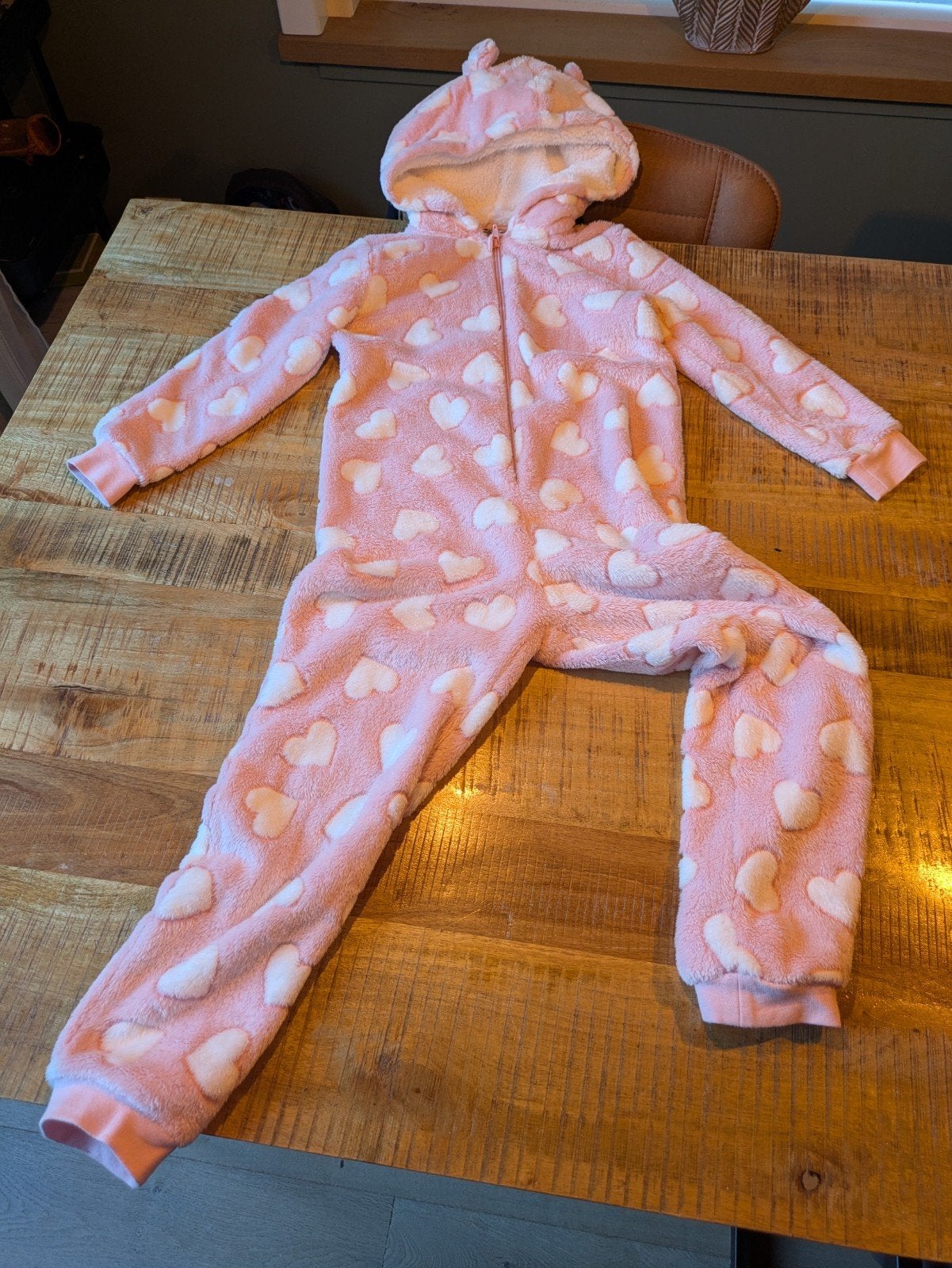Roze Onesie Maat 134, Ophalen of Verzenden, Zo goed als nieuw, C&A, Meisje