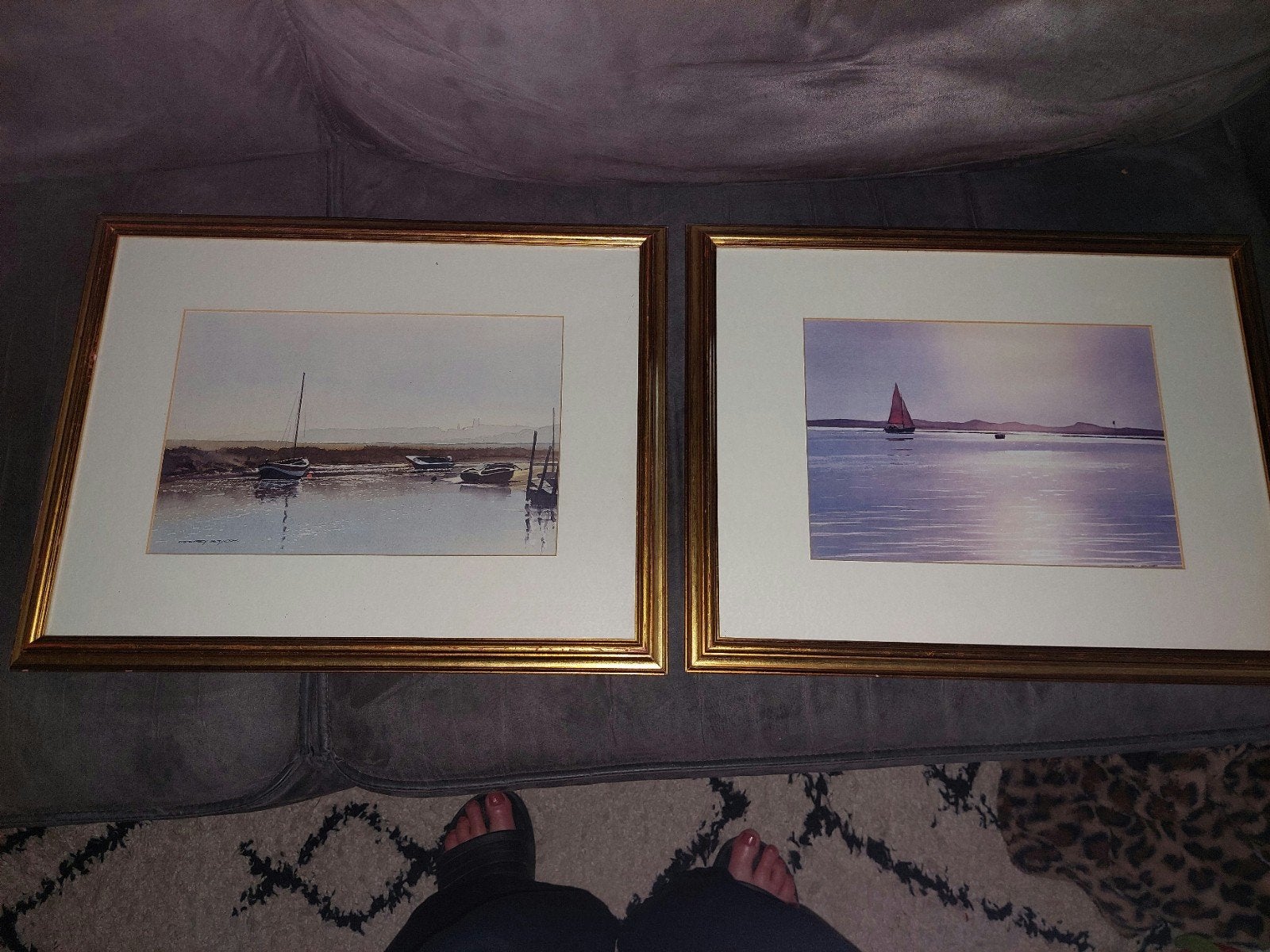 te Koop 2 mooie handgeschilderde schilderijen 50x40, Huis en Inrichting, Woonaccessoires | Lijsten, Ophalen, Zo goed als nieuw
