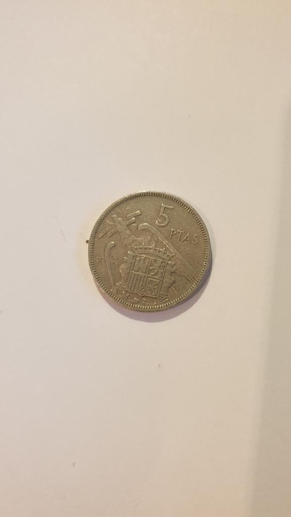 1788 spanje 5 peseta munt 1957, Verzenden, Overige landen