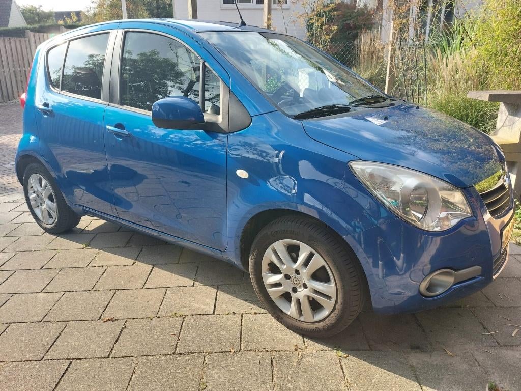 Opel Agila 1.0 12V 2012 Blauw, Auto's, Stof, 31 €/maand, Blauw, Origineel Nederlands