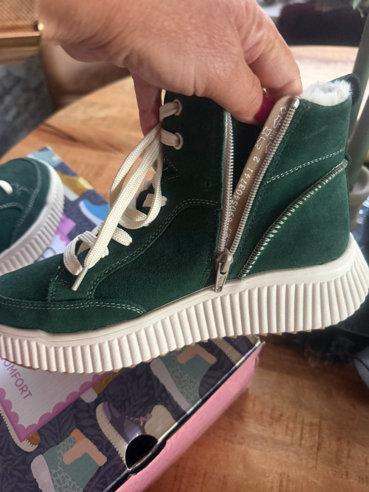 Rieker boots groen gevoerd maat 38, nieuw, Kleding | Dames, Ophalen, Overige typen, Nieuw, Groen