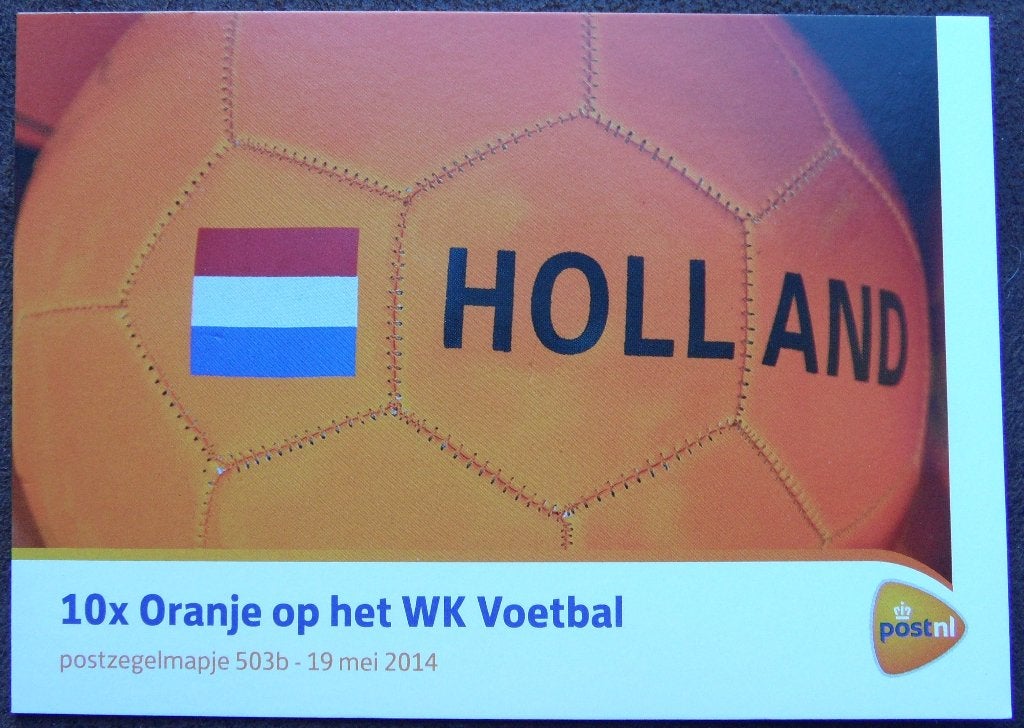 Postzegelmapje 503b - 10 x oranje op het WK voetbal, Postzegels en Munten, Ophalen of Verzenden, Postfris