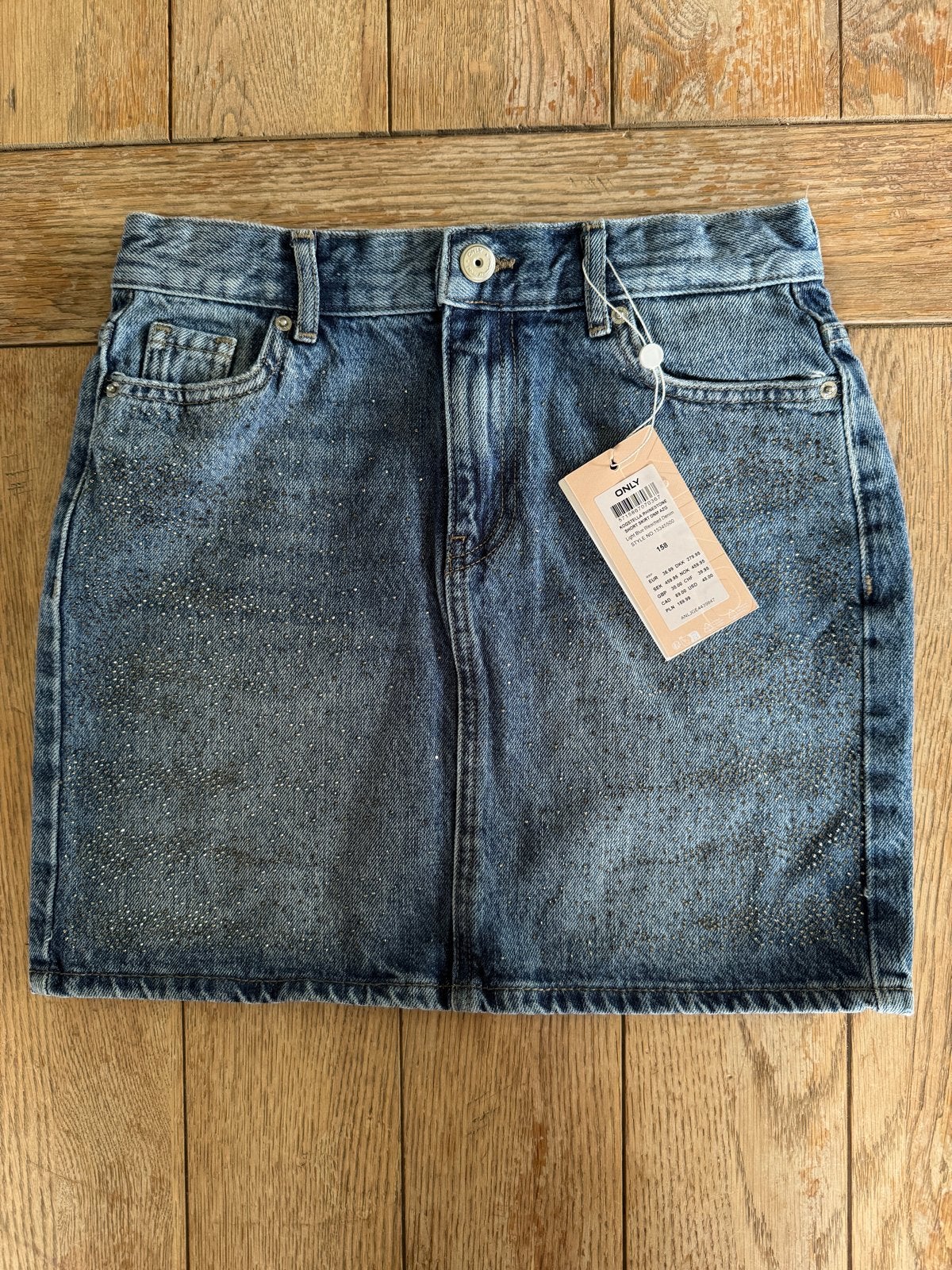 Nieuw ONLY spijkerrokje met glitters maat 158, Kinderen en Baby's, Ophalen of Verzenden, Nieuw, Meisje, Jurk of Rok