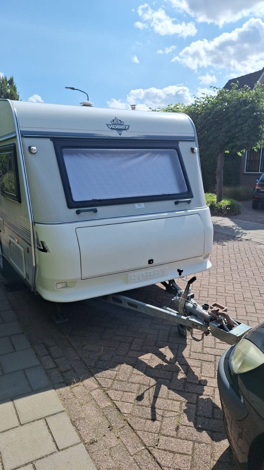 Hobby 420 caravan, Caravans en Kamperen, Vast bed, Hobby, Disselslot, Treinzit