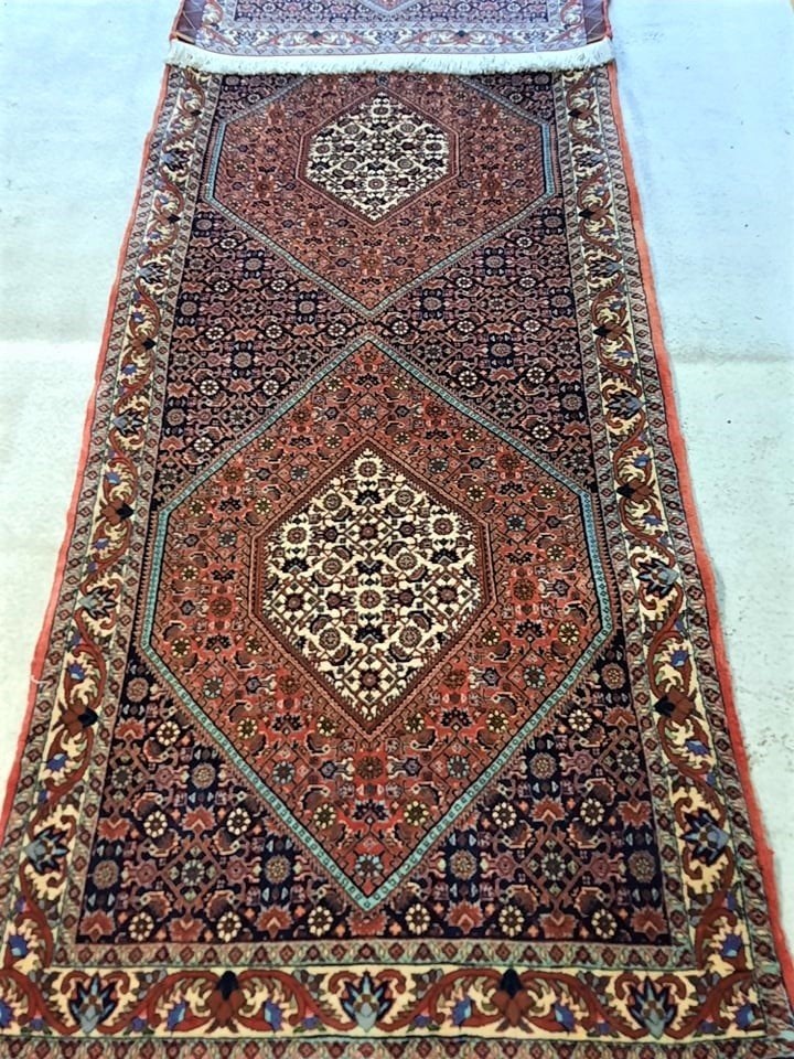 (Bidjar) Perzische loper tapijt- 317X85- Geknoopt in Iran, Ophalen, 200 cm of meer, 50 tot 100 cm, Zo goed als nieuw