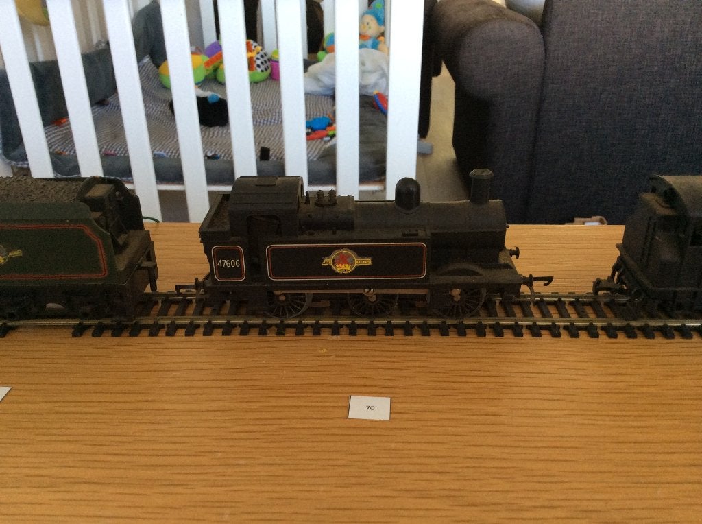 Triang Britse tankloc 47606 - vintage modelspoor, Overige merken, Gebruikt, Locomotief, Gelijkstroom of Wisselstroom