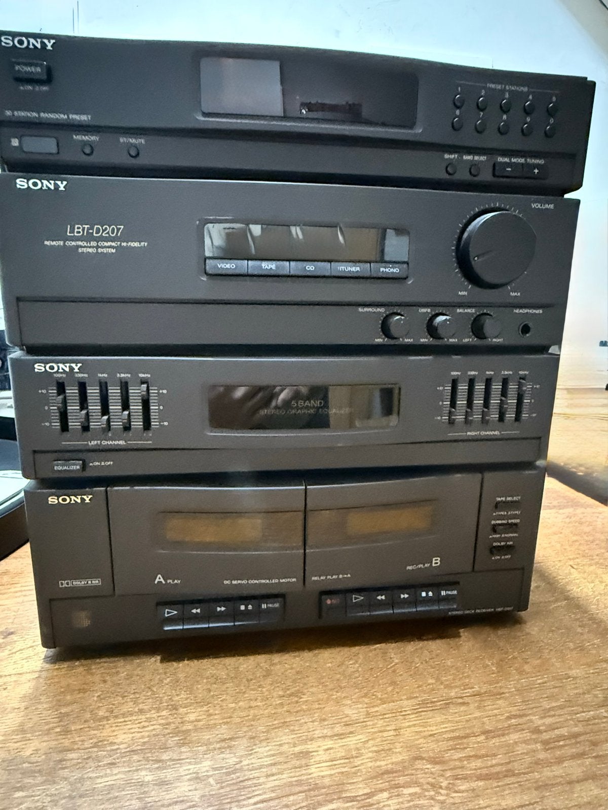 Sony LBT-D207 Stereotoren met Cassettedeck Tuner (opknapper), Gebruikt, Cassettedeck, Sony, Losse componenten