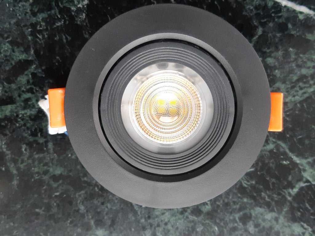 Zwarte led plafondspot, richtbaar, instelbaar in 3 lumen, Huis en Inrichting, Lampen | Spots, Kunststof, Nieuw, Ophalen of Verzenden