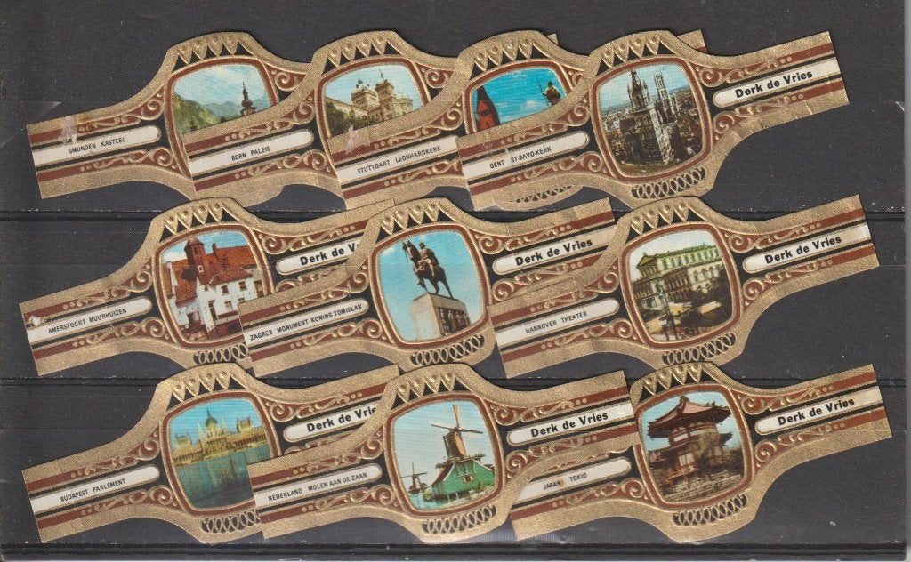 reeks 260 derk de vries   258.    1-10   sigarenbanden, Ophalen of Verzenden, Zo goed als nieuw, Sigarenbandjes
