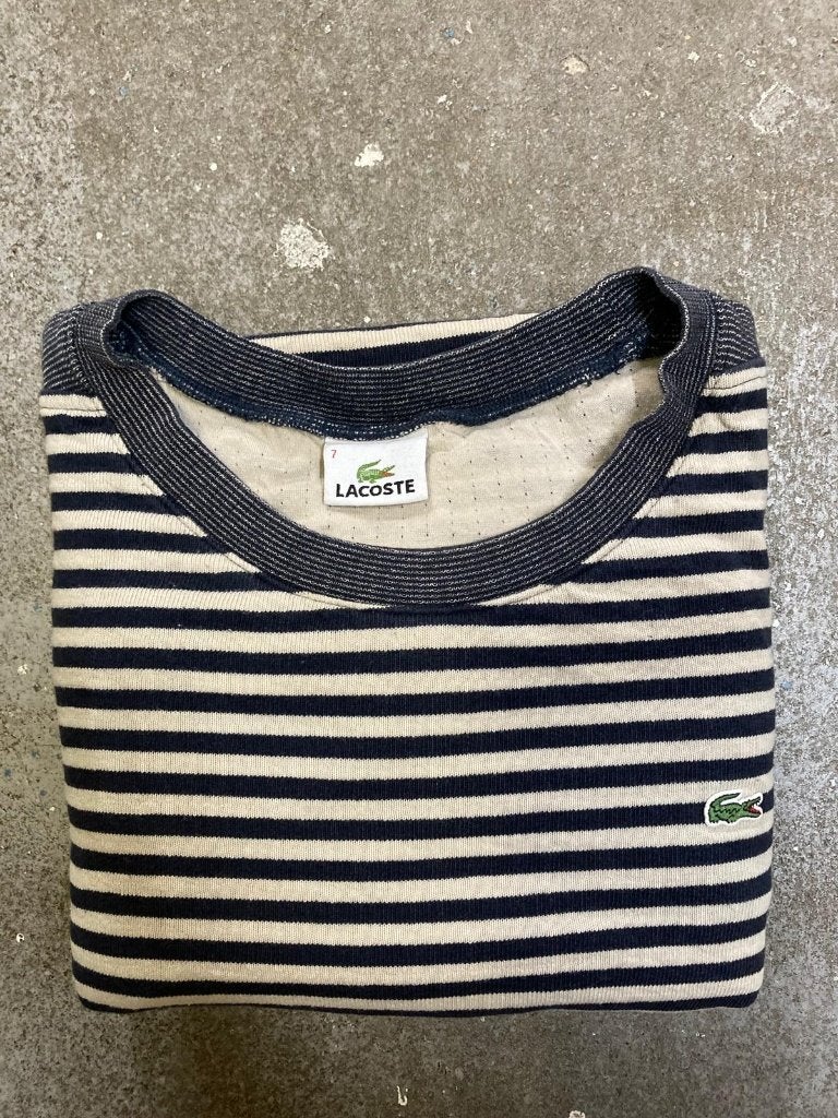 Lacoste Sweater - 7  - XXL - Black - Grey - Striped- Preppy, Kleding | Heren, Truien en Vesten, Lacoste, Overige maten, Ophalen of Verzenden