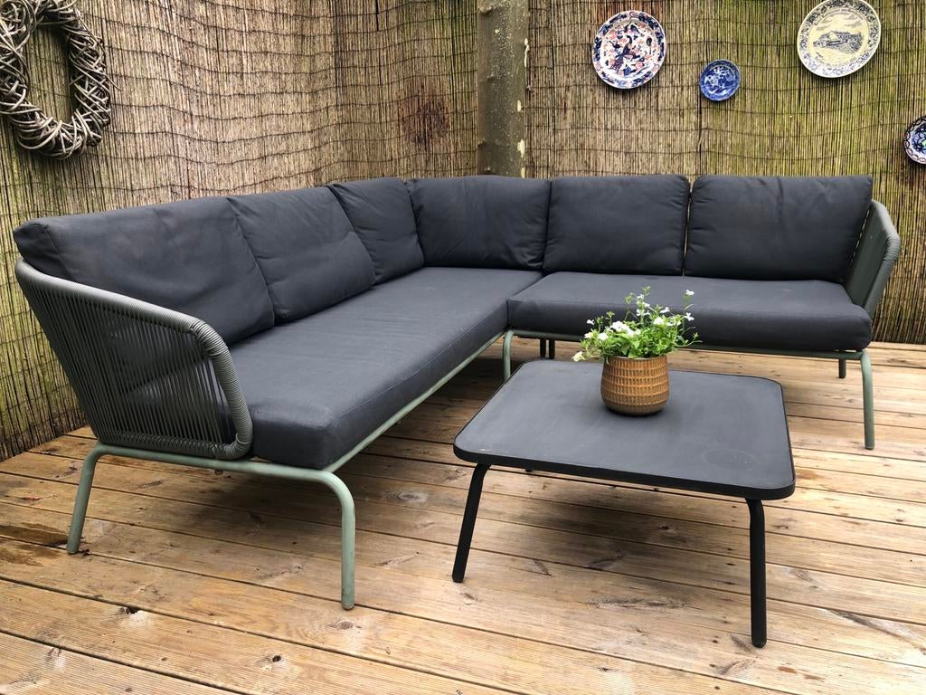 Loungeset hoekbank Kopenhagen, Tuin en Terras, Tuinsets en Loungesets, Ophalen, Gebruikt, Loungeset, Bank