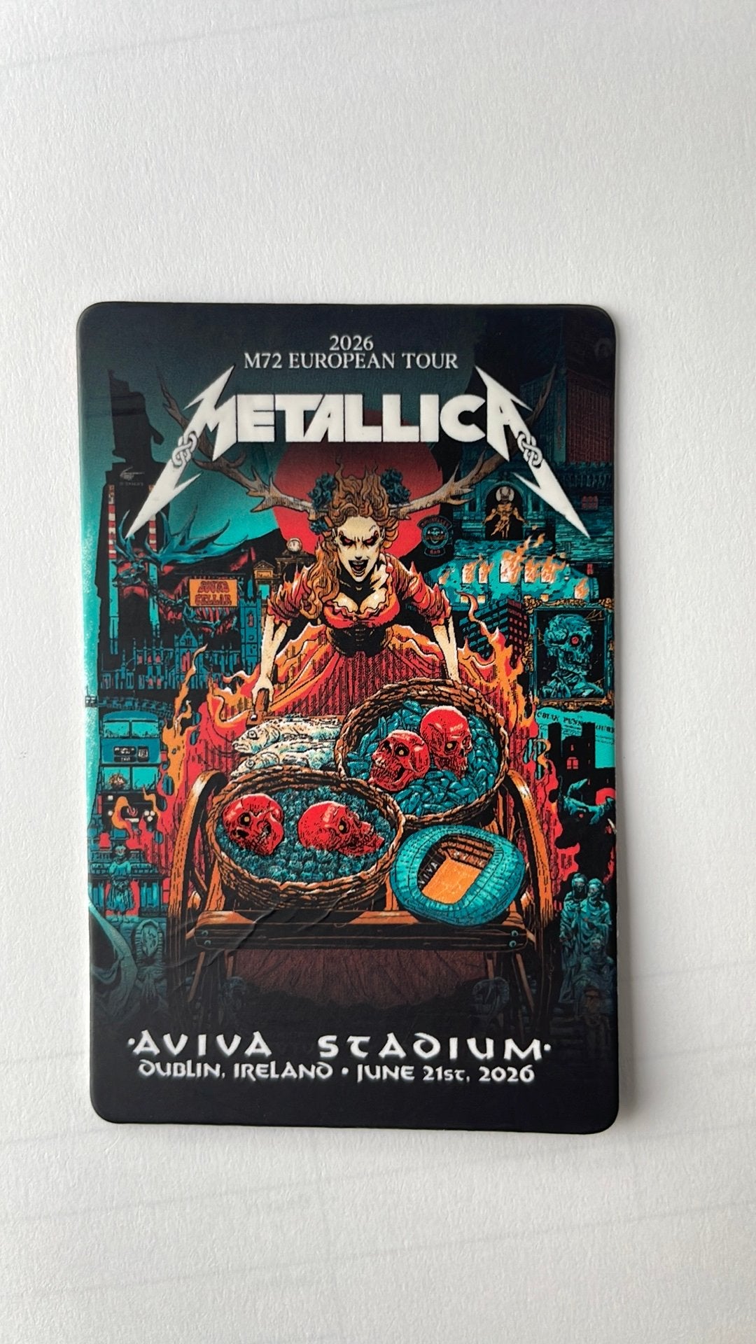 Fancard Metallica Dublin, Ophalen of Verzenden, Zo goed als nieuw, Foto of Kaart