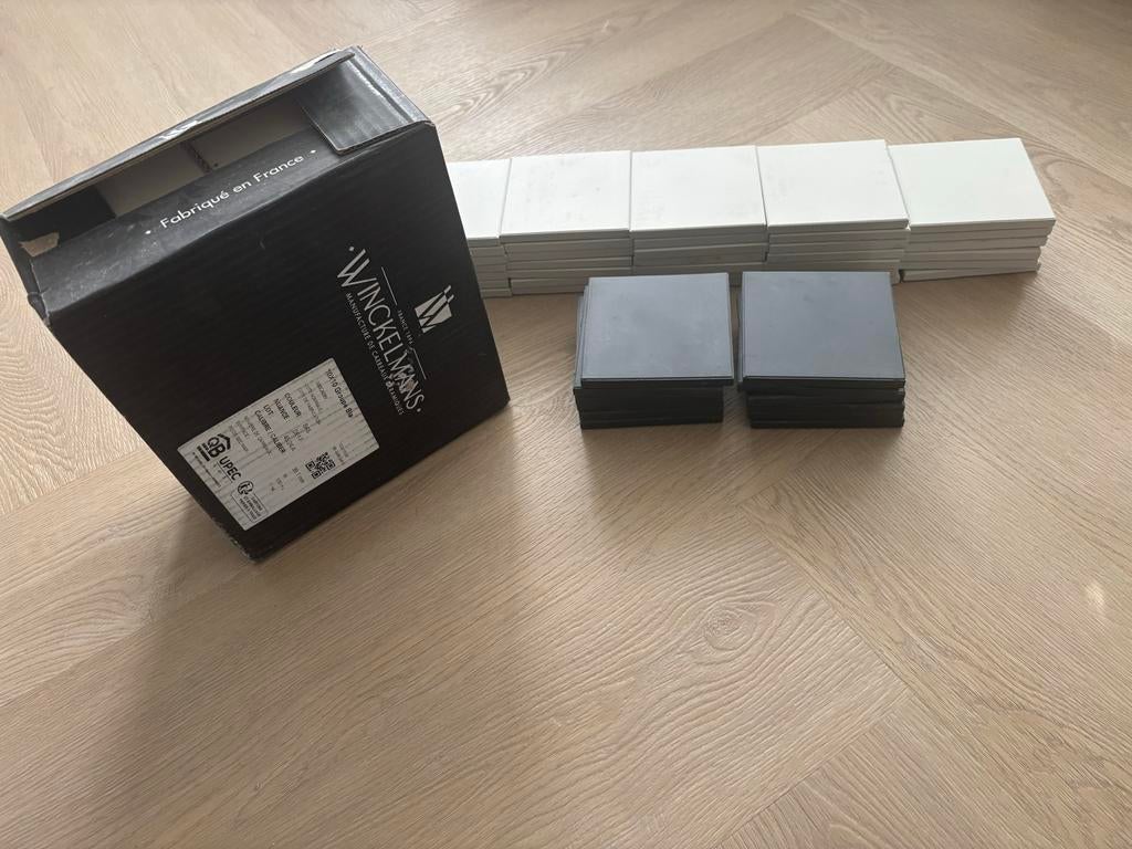 Winckelmans Keramische Tegels 10x10 super blanc- Wit & Zwart, Doe-het-zelf en Verbouw, Tegels, Nieuw, Ophalen of Verzenden, Minder dan 20 cm