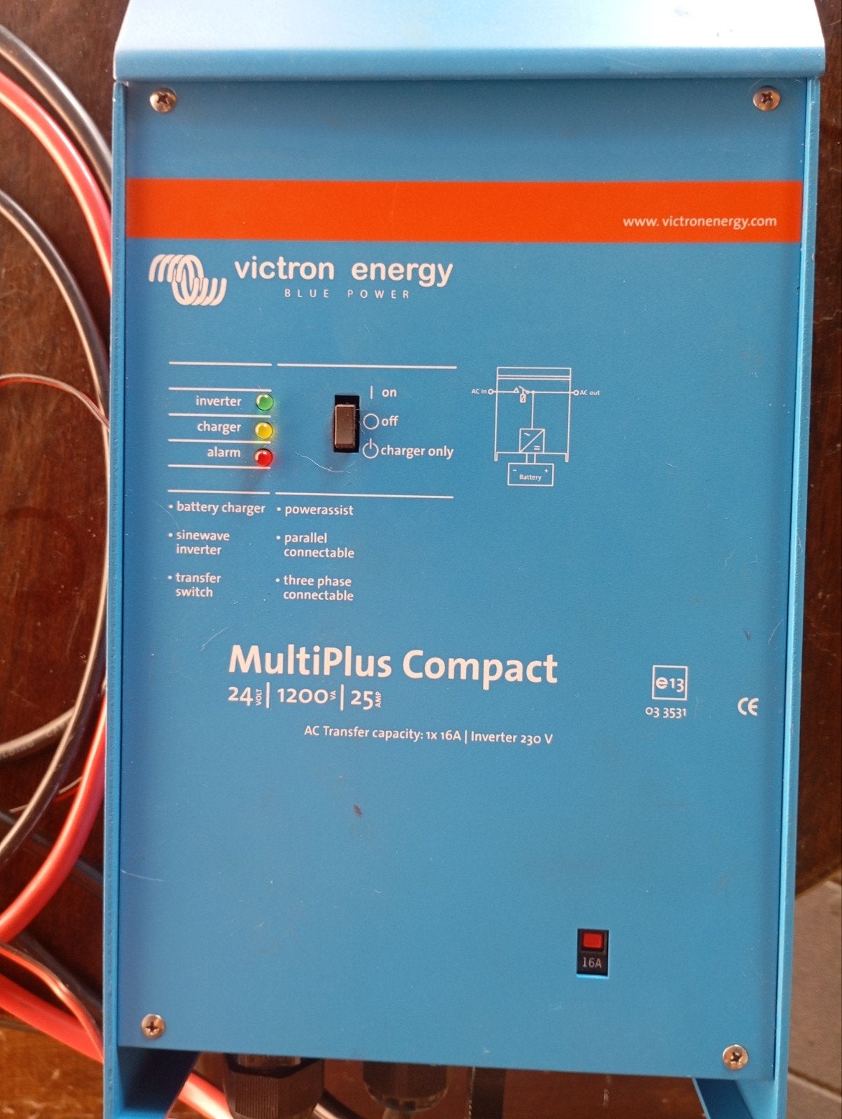 Victron MultiPlus Compact 24V/1200/25 Omvormer/Lader, Ophalen, Zo goed als nieuw, Overige merken, Overige typen