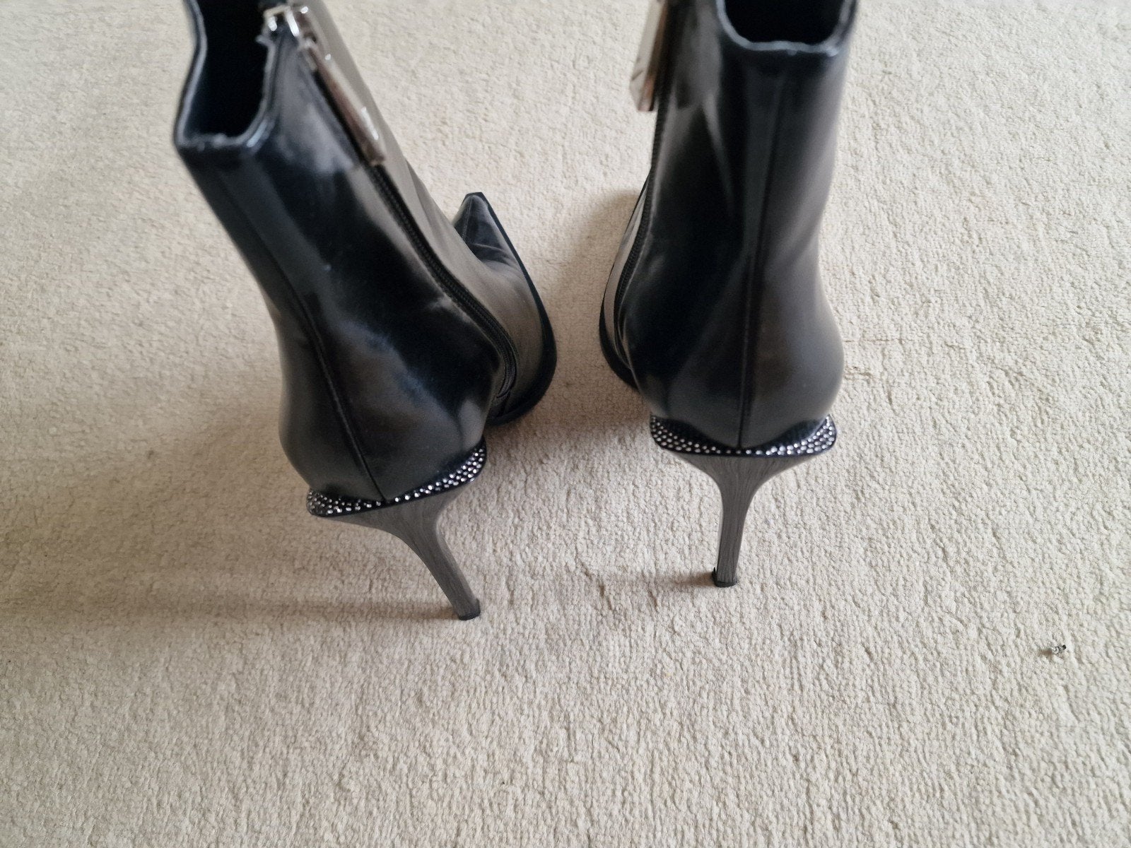 Modieuze Zara enkellaarzen met hoge stilettohak, maat 40, Ophalen of Verzenden