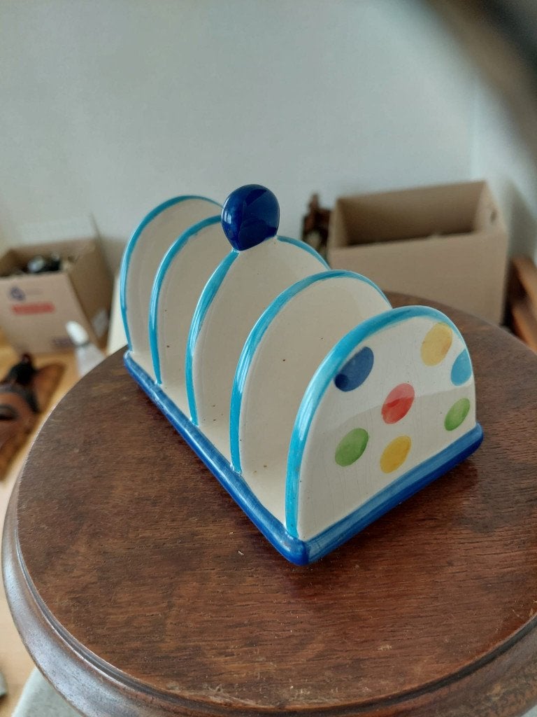 Toast rack. Pristine pottery., Ophalen, Vintage, Zo goed als nieuw, Wit