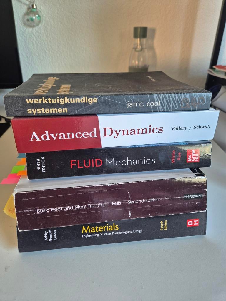 Studieboeken Bachelor Werktuigbouwkunde TU Delft, Gelezen, Diverse auteurs, Ophalen of Verzenden, WO